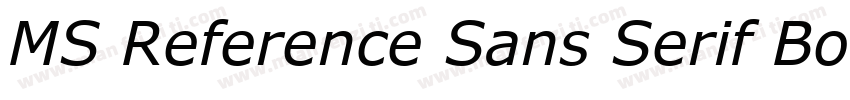 MS Reference Sans Serif Bold Italic字体转换